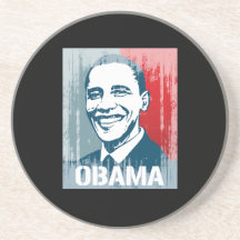 BARACK OBAMA STREET ART BEVERAGE COASTER