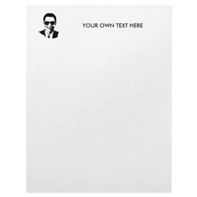 Barack Obama Sunglasses Custom Letterhead by obamashirts