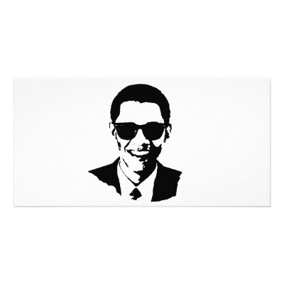 Barack Obama Sunglasses Picture Card by obamashirts