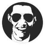 Barack Obama sunglasses Round Sticker