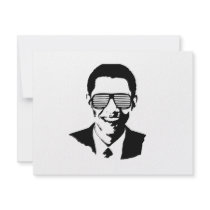Barack Obama Sunglasses Stripes Invitations