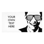 Barack Obama Sunglasses Stripes photo cards