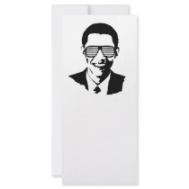 Barack Obama Sunglasses Stripes Custom Rack Cards