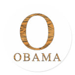 Barack Obama Tiger Stripes Sticker