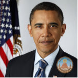 Barack Obama US Pres Portrait Obverse Seal Acrylic Cut Out