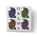Barack Obama Washed Colour Campaign Button