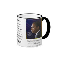 Barack Obama with Jack Kennedy - Ringer Mug mugs