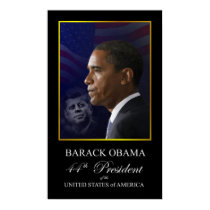 Barack Obama with John Kennedy Poster posters