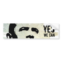 Barack Obama: YES WE CAN concrete wall sticker Bumper Stickers