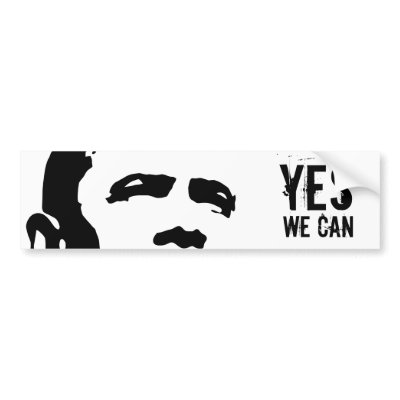 Barack Obama: YES WE CAN sticker Bumper Sticker by thezeegn