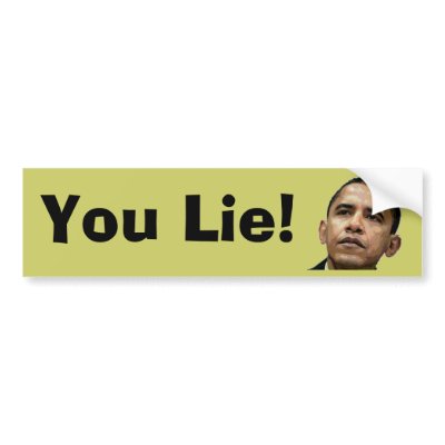 Barack Obama You Lie Bumper Sticker by Jamene_Clothing