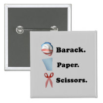 Barack. Paper. Scissors buttons