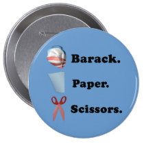 Barack. Paper. Scissors buttons