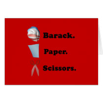 Barack. Paper. Scissors cards