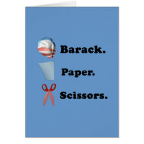 Barack. Paper. Scissors cards