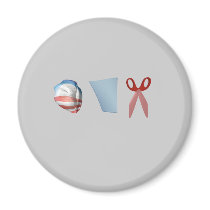 BARACK PAPER SCISSORS magnets