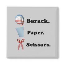 Barack. Paper. Scissors magnets