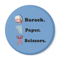 Barack. Paper. Scissors magnets