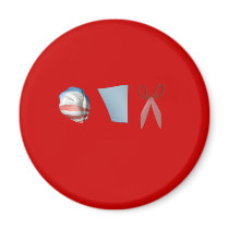 BARACK PAPER SCISSORS magnets