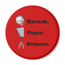 Barack. Paper. Scissors magnets