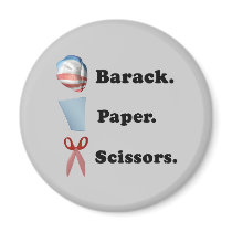 Barack. Paper. Scissors magnets