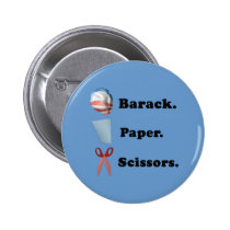 Barack. Paper. Scissors buttons