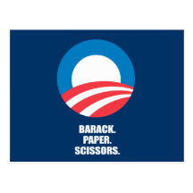 BARACK. PAPER. SCISSORS POSTCARDS