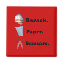 Barack. Paper. Scissors magnets