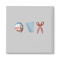 BARACK PAPER SCISSORS magnets