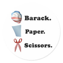 Barack. Paper. Scissors stickers