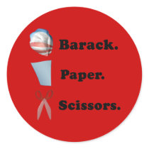 Barack. Paper. Scissors stickers