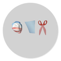 BARACK PAPER SCISSORS stickers
