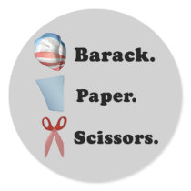 Barack. Paper. Scissors stickers