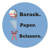 Barack. Paper. Scissors stickers