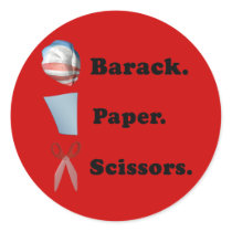 Barack. Paper. Scissors stickers