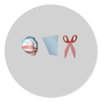 BARACK PAPER SCISSORS stickers