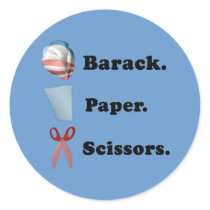 Barack. Paper. Scissors stickers