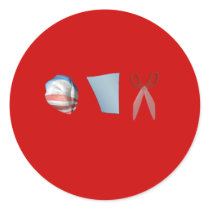 BARACK PAPER SCISSORS stickers