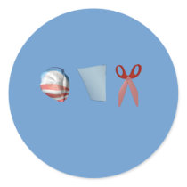 BARACK PAPER SCISSORS stickers