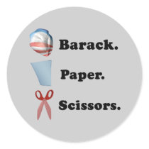 Barack. Paper. Scissors stickers