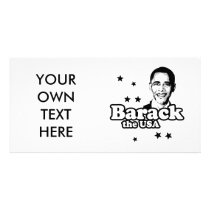 Barack the USA T-shirt Customized Photo Card