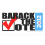 Barack The Vote 2012 Sticker with Vertical Logo