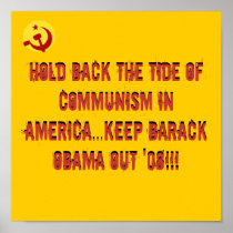 BarackObamaschange, Hold back the tide of Commu... Poster