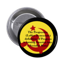 BarackObamaschange, The Progressive (Leftist De... Button