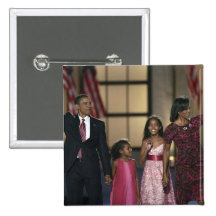 Barak Obama family wave at the last night of Pin
