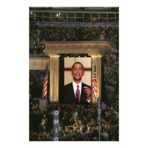 Barak Obama speaks at the last night of the