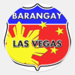 Barangay Las Vegas Round Stickers