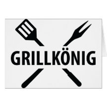 barbacue king icon greeting cards
