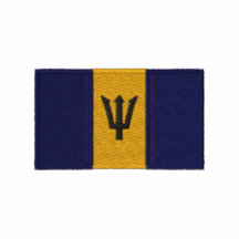 Barbados flag embroidered men's polo shirt