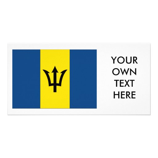 Barbados Flag Photo Card Template